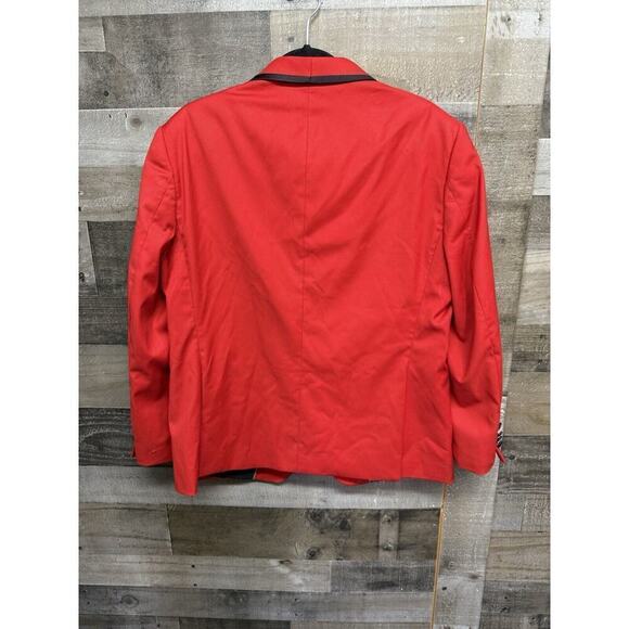 Insomnia Men’s One Button Red And Black Blazer Medium Sports Coat Sz 44S - Picture 4 of 8